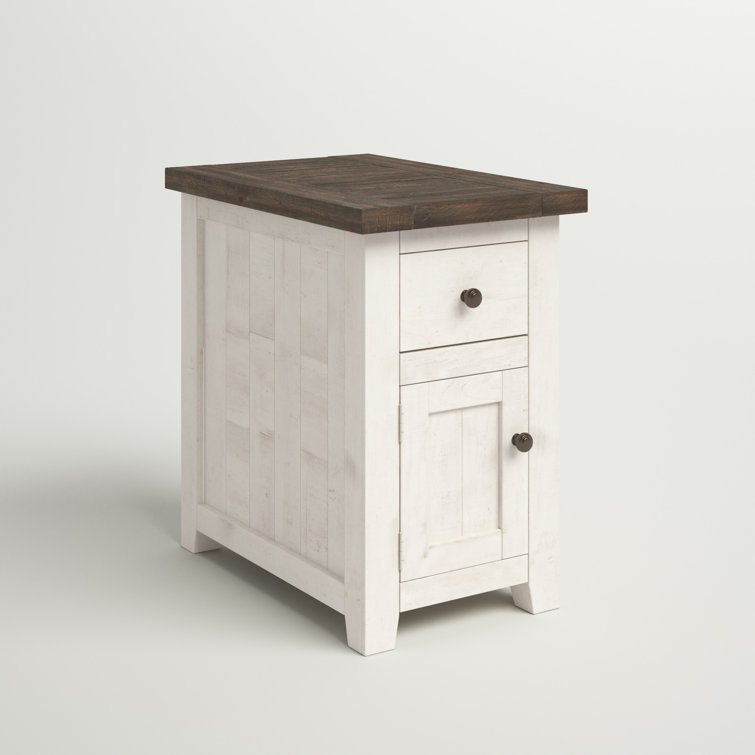 Sand & Stable Westhoff 25'' Tall Solid Wood End Table with Storage